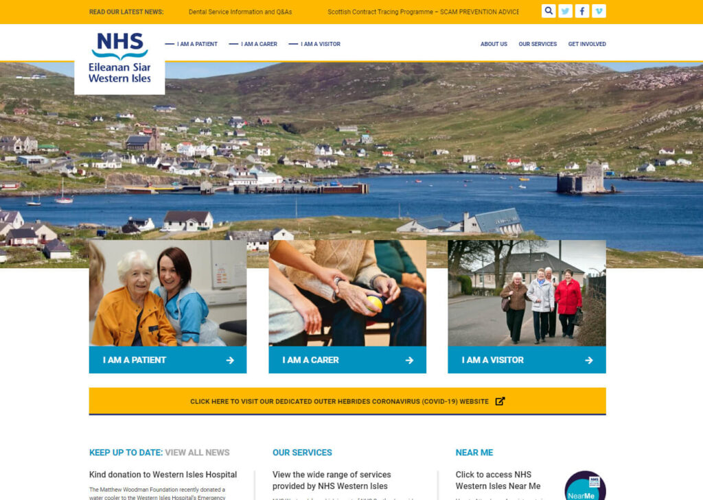 New NHSWI website homepage image