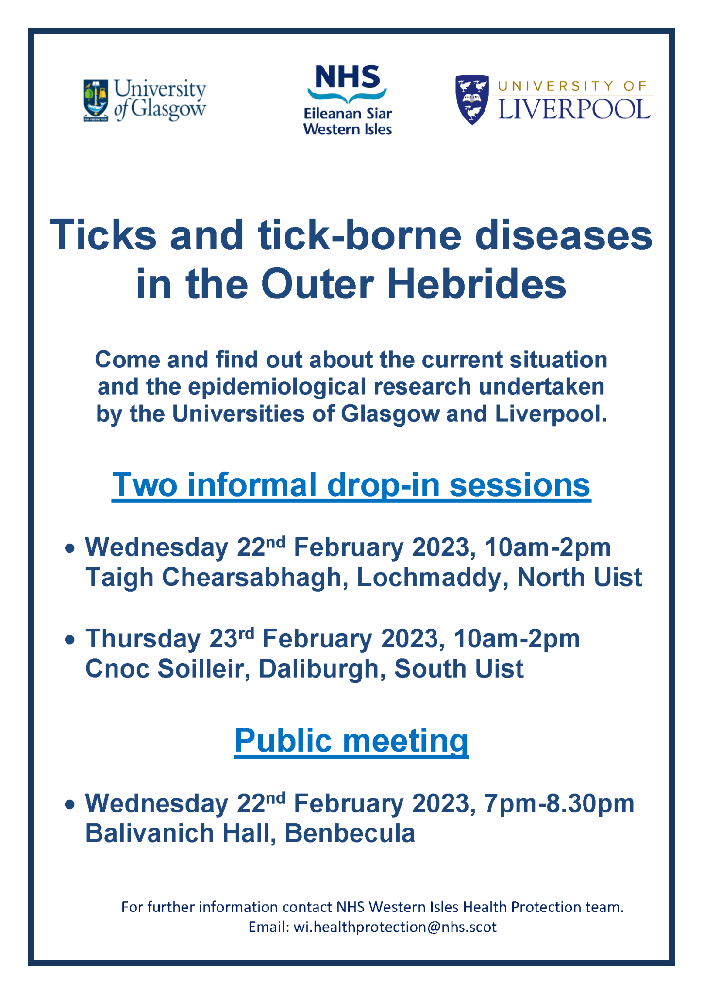Public Events Lyme disease awareness raising NHS Western Isles