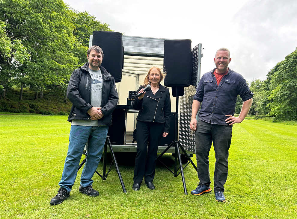 Photo (L-R) Paul Matheson (Chairman of the Stramash Stornoway Community Group), Gillian McCannon (NHS Western Isles Chair) and Roland Engebretsen (Director of Macaulay College CIC).